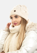 Komplet zimowy damski czapka i szalik SCJ SET-23501-008
