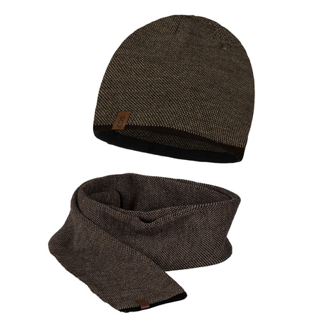 Komplet męski czapka i szalik S-SET-23003-004