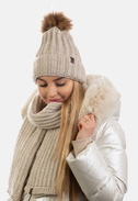 Komplet zimowy damski czapka i szalik SCJ SET-23508-004