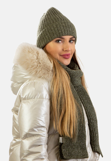 Komplet zimowy damski czapka i szalik SCJ SET-23517-071