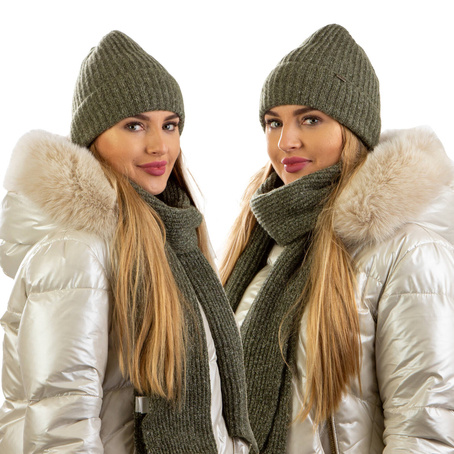 Komplet zimowy damski czapka i szalik SCJ SET-23517-071