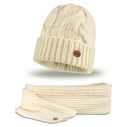 Komplet zimowy damski czapka i szalik SCJ SET-23501-008