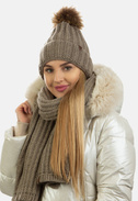 Komplet zimowy damski czapka i szalik SCJ SET-23508-005
