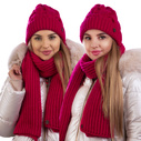 Komplet zimowy damski czapka i szalik SCJ SET-23501-047