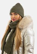 Komplet zimowy damski czapka i szalik SCJ SET-23517-071