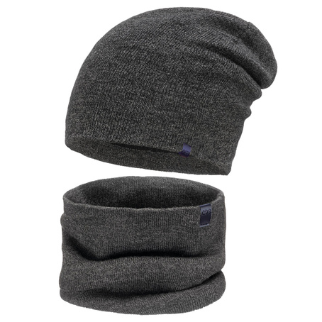 Komplet męski czapka i komin SCJ SET-21035-030/21036-030