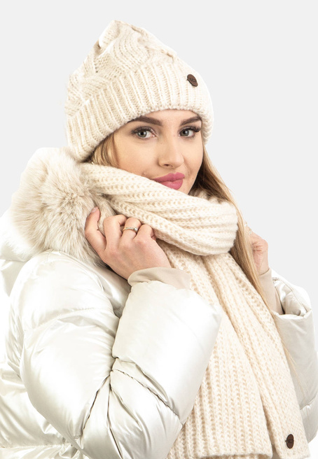 Komplet zimowy damski czapka i szalik SCJ SET-23501-008