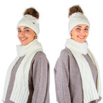 Komplet damski czapka i szalik SCJ SET-24526-008
