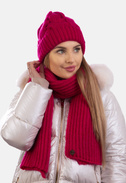 Komplet zimowy damski czapka i szalik SCJ SET-23501-047